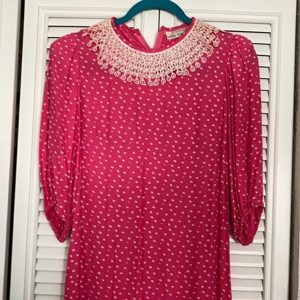 JANE SCHAFFHAUSEN  vtg for Belle  France vintage dress Sz 8/10 - Picture 2 of 11